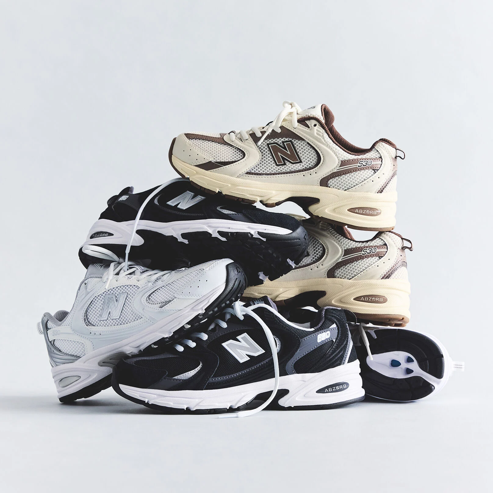 A pile of 530 shoes